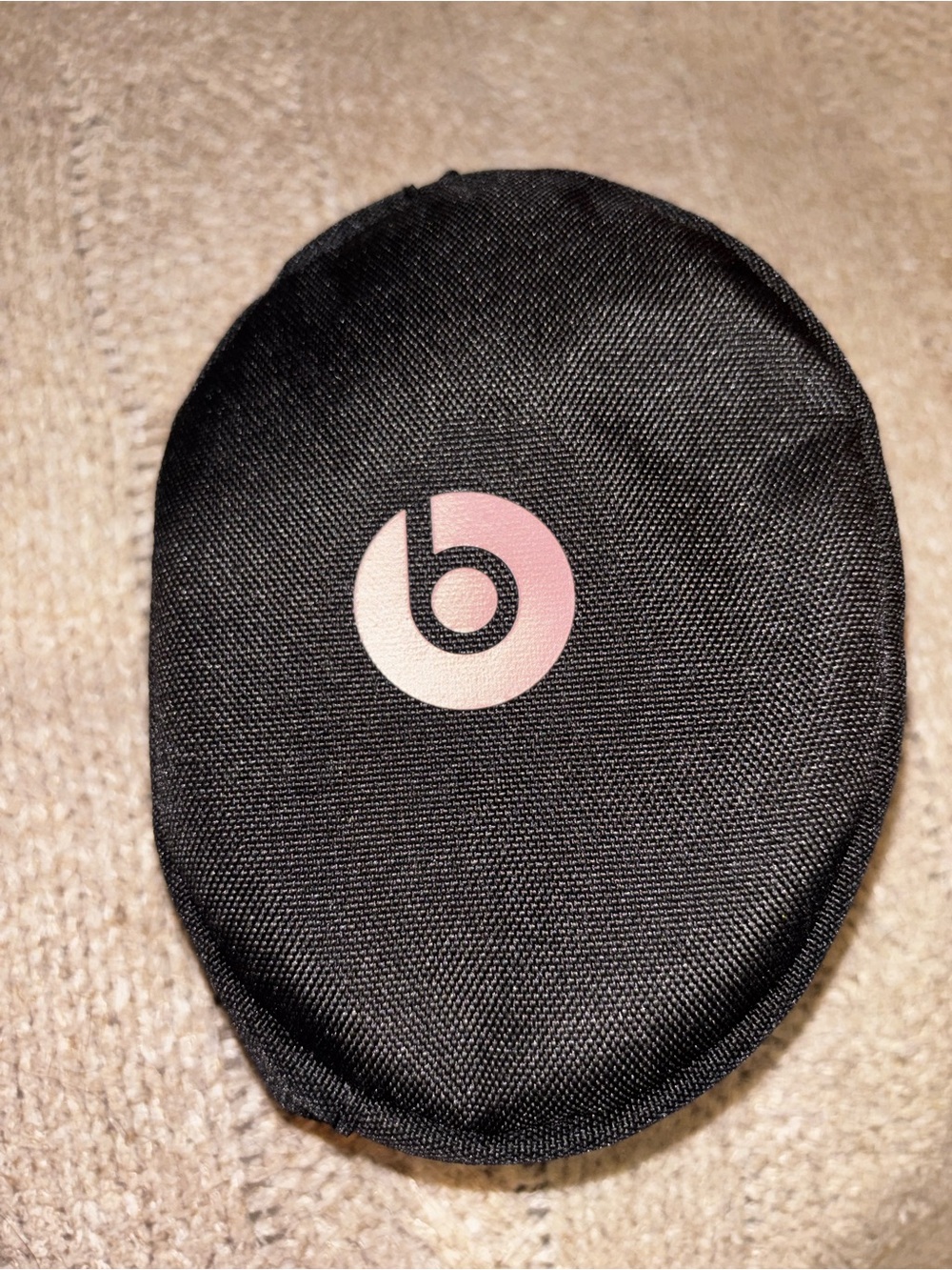 Beats Official Black Soft Padded Case for Fit Pro / Studio Buds Pink Logo